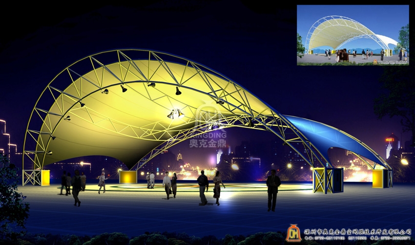 南海羅村文化廣場舞臺膜結(jié)構(gòu)