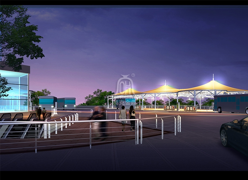 江蘇無錫火車站廣場(chǎng)PTFE膜結(jié)構(gòu)