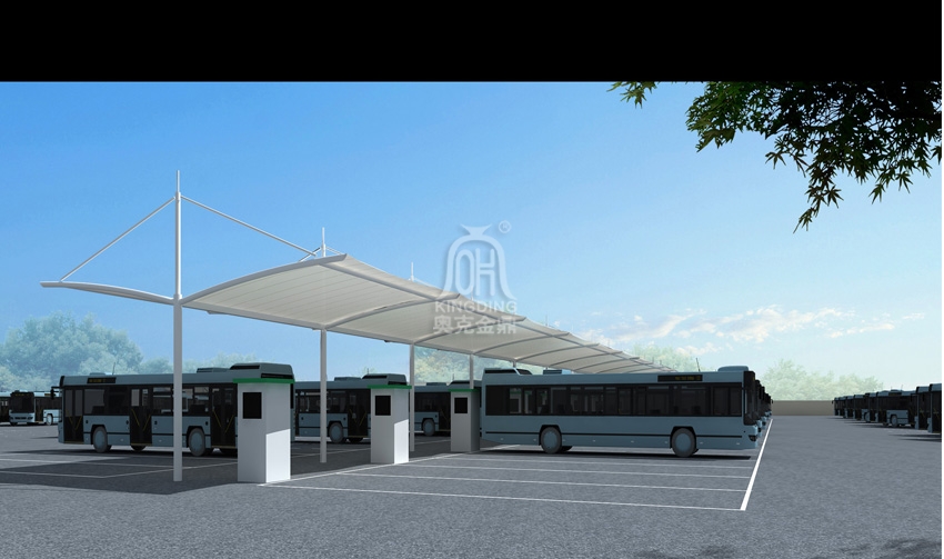 深圳市前海四、五站場公交總站充電樁膜結(jié)構(gòu)加蓋改造項(xiàng)目