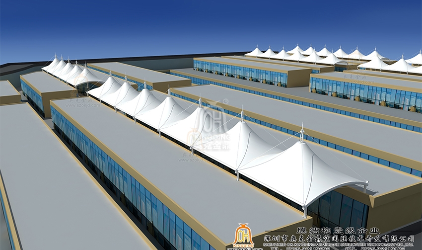 仁懷國際汽車城二期商業(yè)街通道膜結構  